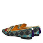 Multicolor Jacquard Embellished Loafers Shoes