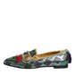 Multicolor Jacquard Embellished Loafers Shoes