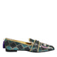 Multicolor Jacquard Embellished Loafers Shoes