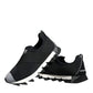 Black Neoprene Stretch Shark Sneakers Shoes