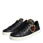Black Portofino Sacred Heart Sneakers Shoes