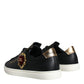 Black Portofino Sacred Heart Sneakers Shoes