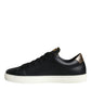 Black Portofino Sacred Heart Sneakers Shoes