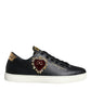 Black Portofino Sacred Heart Sneakers Shoes
