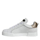 White Leather Portofino Low Top Sneaker Shoes