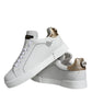 White Leather Portofino Low Top Sneaker Shoes