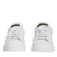 White Leather Portofino Low Top Sneaker Shoes