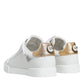 White Leather Portofino Low Top Sneaker Shoes
