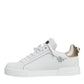 White Leather Portofino Low Top Sneaker Shoes