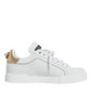 White Leather Portofino Low Top Sneaker Shoes