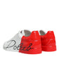 White Red Portofino Low Top Sneakers Shoes