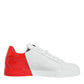 White Red Portofino Low Top Sneakers Shoes
