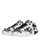 White Crystal Portofino Low Top Sneaker Shoes