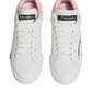 White Pink Portofino Low Top Sneakers Shoes
