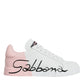White Pink Portofino Low Top Sneakers Shoes