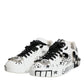 White Crystal Portofino Low Top Sneaker Shoes