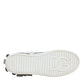 White Crystal Portofino Low Top Sneaker Shoes