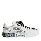 White Crystal Portofino Low Top Sneaker Shoes