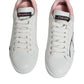 White Pink Portofino Low Top Sneakers Shoes