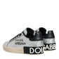 Silver Calf Leather Portofino Sneakers Shoes