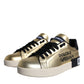 Gold Portofino Calf Leather Sneakers Shoes