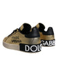Gold Portofino Calf Leather Sneakers Shoes