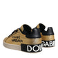 Gold Portofino Calf Leather Sneakers Shoes