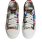 Multicolor Patchwork Low Top Sneakers Shoes