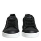 Black Calf Leather Portofino Sneakers Shoes