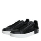 Black Calf Leather Portofino Sneakers Shoes