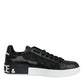 Black Calf Leather Portofino Sneakers Shoes