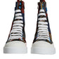 Multicolor Patchwork Logo High Top Sneakers Shoes