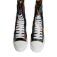 Multicolor Patchwork Logo High Top Sneakers Shoes