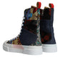 Multicolor Patchwork Logo High Top Sneakers Shoes