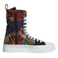 Multicolor Patchwork Logo High Top Sneakers Shoes