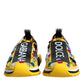 Yellow Sorrento Crystals Low Top Sneakers Shoes