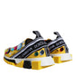 Yellow Sorrento Crystals Low Top Sneakers Shoes