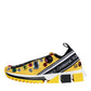 Yellow Sorrento Crystals Low Top Sneakers Shoes
