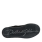 Black Lace Leather Low Top Sneakers Shoes