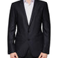 Dark Blue Wool Single Breasted Dress Coat Blazer