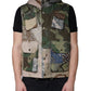 Multicolor Patchwork Hooded Vest Jacket