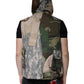 Multicolor Patchwork Hooded Vest Jacket