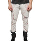 Black White Printed Skinny Men Denim Jeans