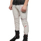 Black White Printed Skinny Men Denim Jeans