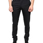 Black Wool Skinny Men Dress Pants