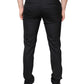 Black Wool Skinny Men Dress Pants