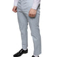 Light Blue Cotton Dress Pants