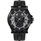 Black Leather Dress Watch
