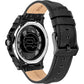 Black Leather Dress Watch