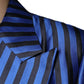 Metallic Blue Stripes Formal 3 Piece Suit